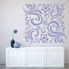 Fl Swirl Pattern Wall Decal Sticker