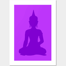 Simple Violet Buddha Buddha Statue