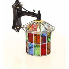 Stained Glass Outdoor Wall Lantern Ip23