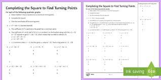 Turning Points Worksheet