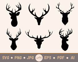 6 Deer Head Svg Cutting Files For