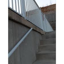 White Aluminum Round Ada Handrail