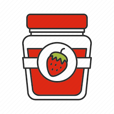 Berry Fruit Glass Jar Jam Jelly