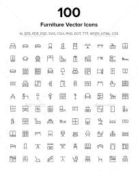 100 Furniture Icons Furniture Logo