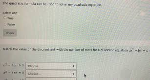 Answered The Quadratic Formula Can Be