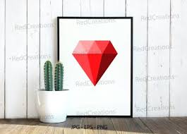 Red Diamond Icon Diamond Sign Red