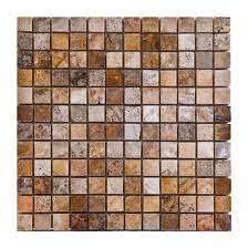 1x1 Scabos Tumble Travertine Tiles On