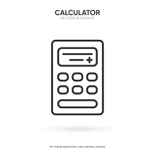 3d Calculator Icon Vector On White