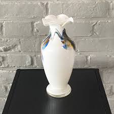 Vintage Murano Glass Snowflake Vase