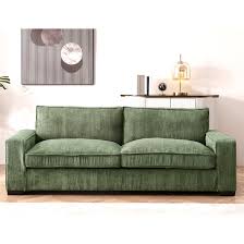 Luxe Corduroy Sofa With Sleek Design Spacious And Comfortable 3 Seater Couch S5852