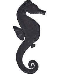 Metal And Capiz S Seahorse Wall Decor Left 15 Inch