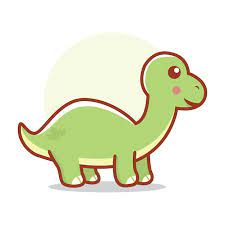 Cute Dino Cartoon Vector Icon