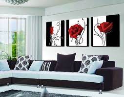 Art In Black White Red Decorative Wall