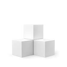 White Display And Box Pedestal