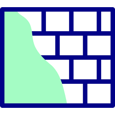 Wall Detailed Mixed Lineal Color Icon