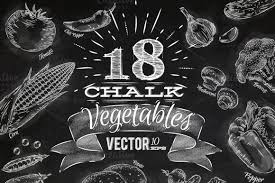 Vegetables Chalk Chalk Vegetable