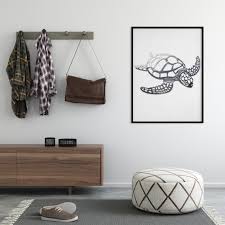 Negj Metal Sea Turtle Metal Wall Art