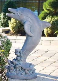 Massarelli Sitting Dolphin Statue