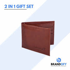Plain Leather Wallet Keychain Set At Rs