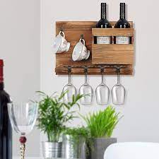 Wine Rack Wall Mounted With Glass