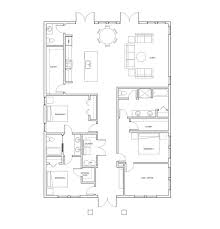 40 X 55 2 200 Sf One Story House Plan