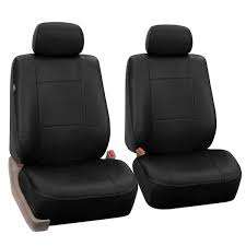Fh Group Premium Pu Leather 47 In X 23 In X 1 In Full Set Seat Covers Dmpu002black115