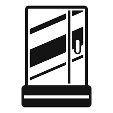 Shower Cabin Door Icon Simple Vector