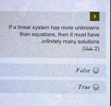 If A Linear System Has More Unknowns