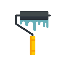 Paint Wall Roller Vector Icon Isolated
