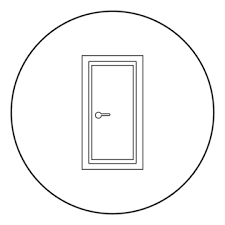 Door Icon Elements Home Entry Vector