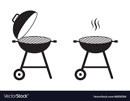 Bbq Grill Icon Barbecue With Smoke Or