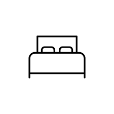 Bed Bedroom Line Icon Vector