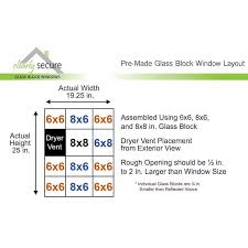 Redi2set Wavy Glass 19 25 In X 25 In Frameless Replacement Glass Block Window In Clear D2026dc