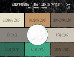 Interior Emerald Green Paint Palette