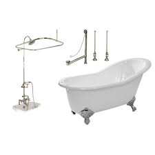 Cast Iron Slipper Clawfoot Shower Tub