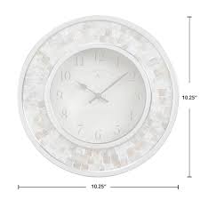 Firstime Pearl Mosaic Wall Clock White