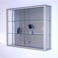 Glass Cabinet 2 Shelves Sliding Doors