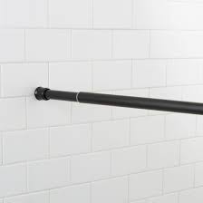 Black Tension Shower Curtain Rod