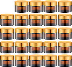1 Oz Glass Cream Jars With Gold Lid