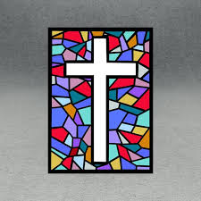 Stained Glass Cross Svg
