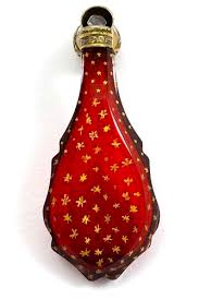 Antique French Ruby Red Glass Perfume