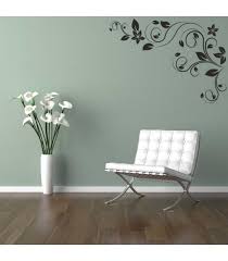 Corner Flower Wall Art Sticker For