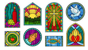 Stained Glass Church Vector Images