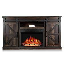 Wooden Electric Fireplace Tv Stand