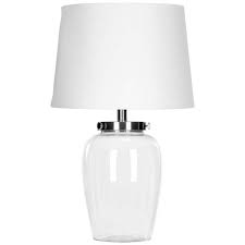 Clear Fillable Glass Table Lamp