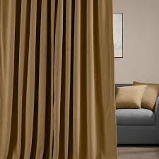 Amber Gold Signature Extra Wide Velvet Blackout Curtain