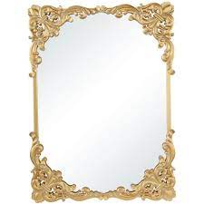 Gold Fl Wall Mirror 043212