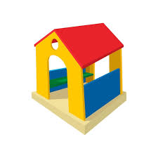 Toy House Cartoon Icon Wooden Little