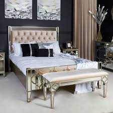 Moroccan Gold Mirrored King Size Bed
