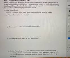 Solution Stoichiometry